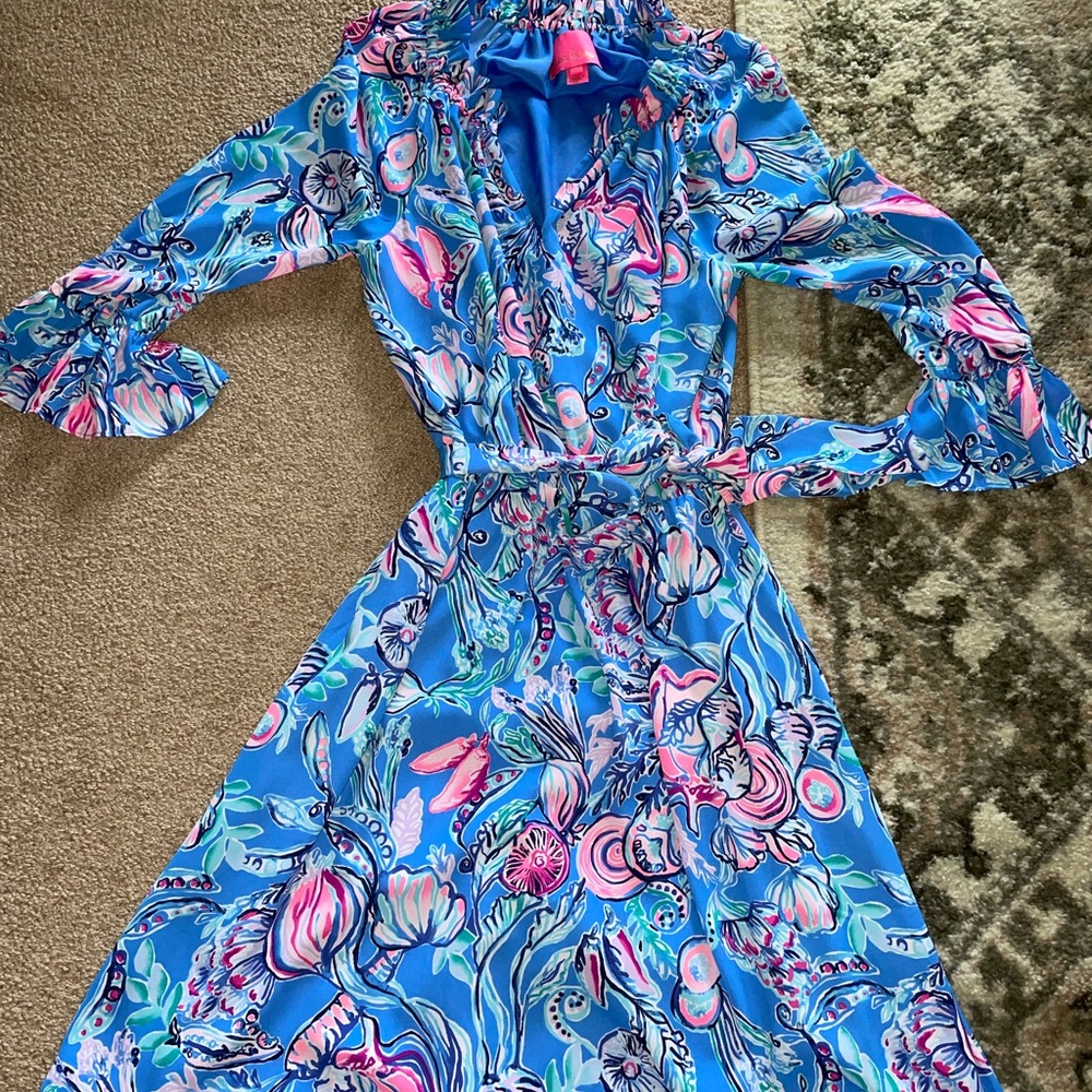 Lilly Pulitzer Women's LILLY PULITZER ALYANNA MIDI DRESS- XS